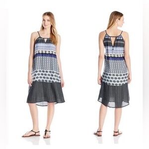 New ~ Prana Nari Geometric Pattern Sleeveless Midi Dress Size M